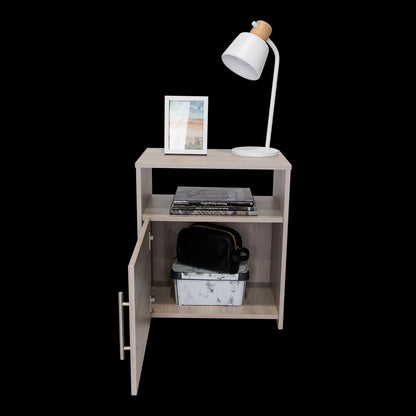 23" Gray Wood Nightstand