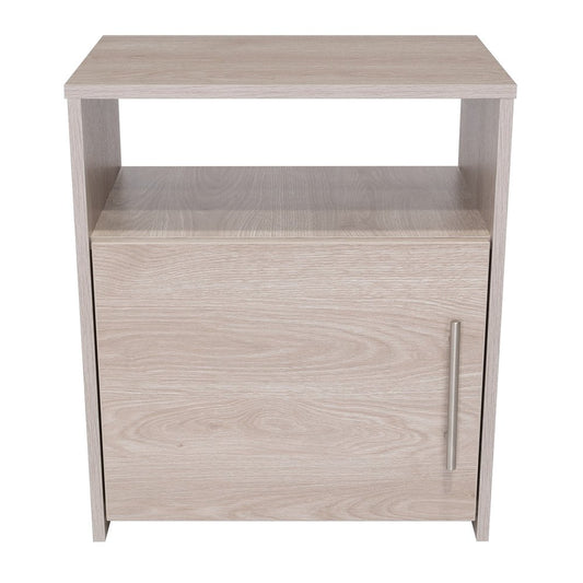23" Gray Wood Nightstand