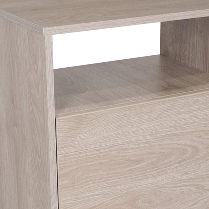 23" Gray Wood Nightstand