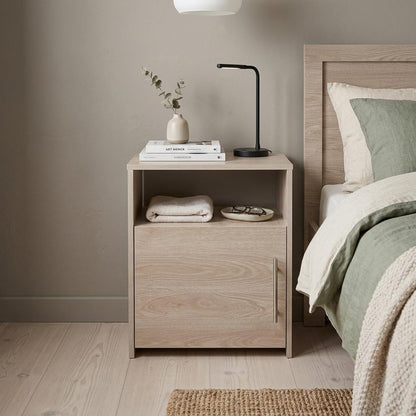 23" Gray Wood Nightstand