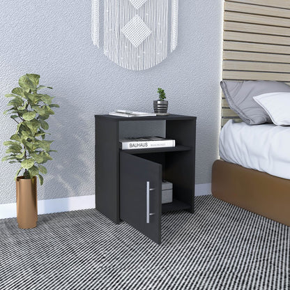 23" Black Wood Nightstand