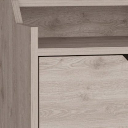 13" Gray Wood One Drawer Floating Nightstand