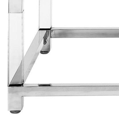 47" Black Gold And Clear Wood Acrylic And Steel Coffee Table