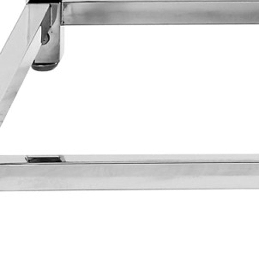 47" Black Gold And Clear Wood Acrylic And Steel Coffee Table