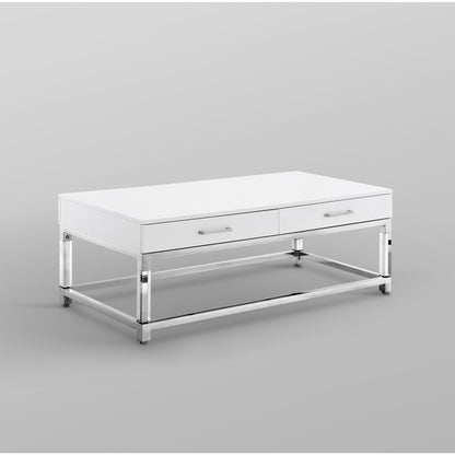 47" Black Gold And Clear Wood Acrylic And Steel Coffee Table