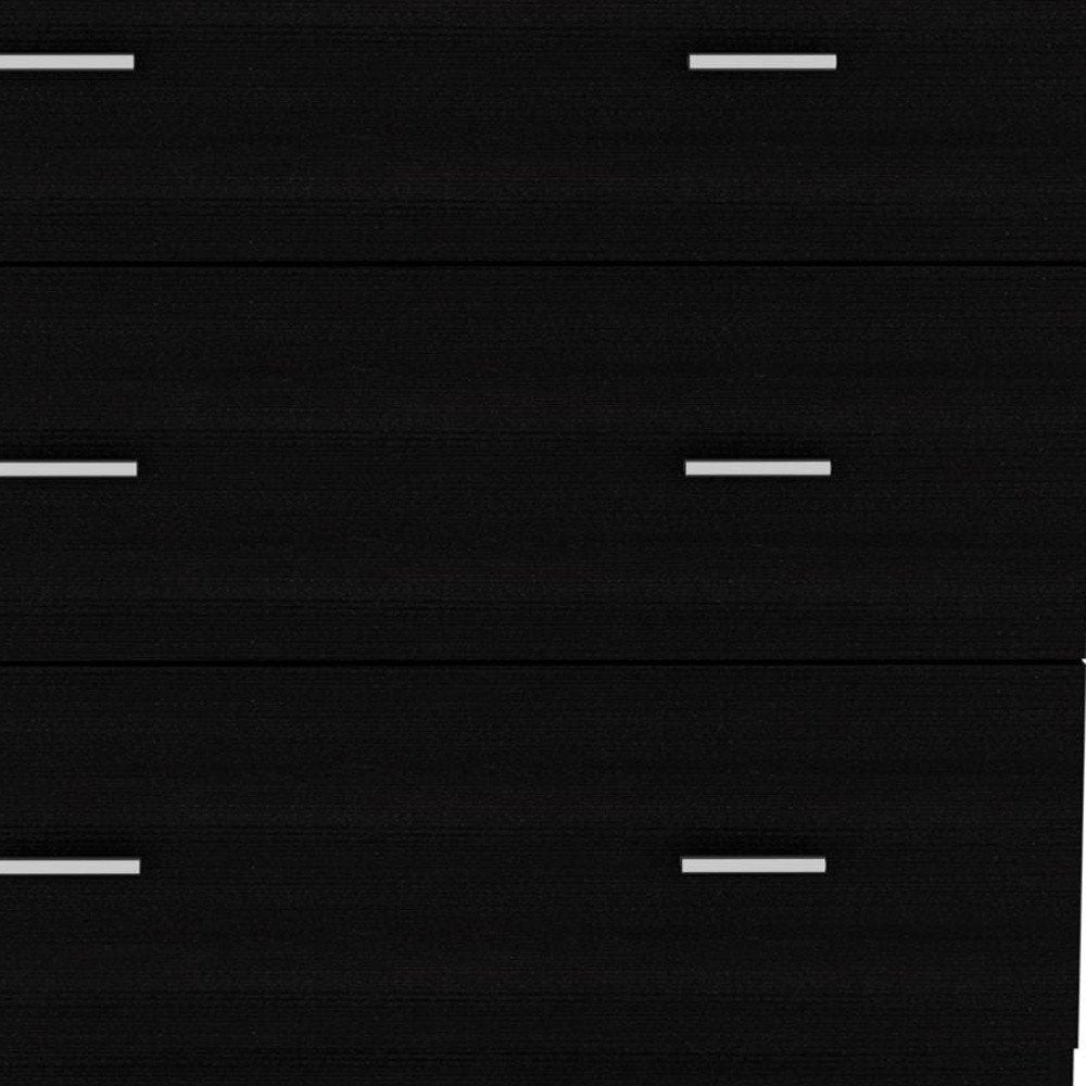 32" Black Wood Three Drawer Dresser