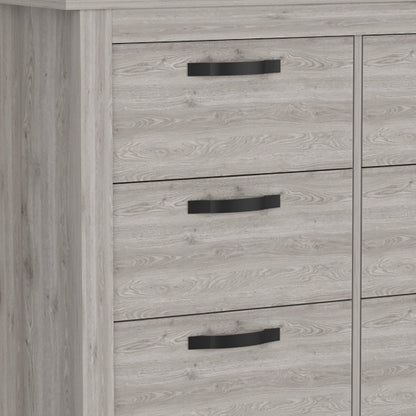 47" Light Gray Six Drawer Double Dresser