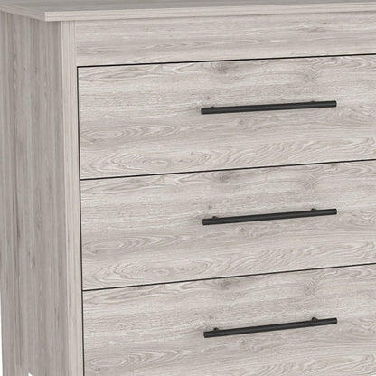 59" Light Gray Six Drawer Double Dresser