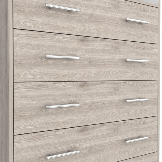 33" Light Gray Wood Four Drawer Dresser