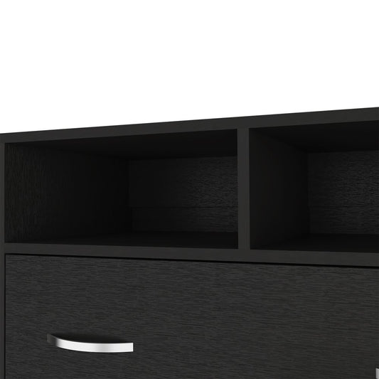 32" Black Wood Two Drawer Dresser