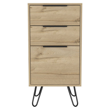18" Natural Three Drawer Standard Chest