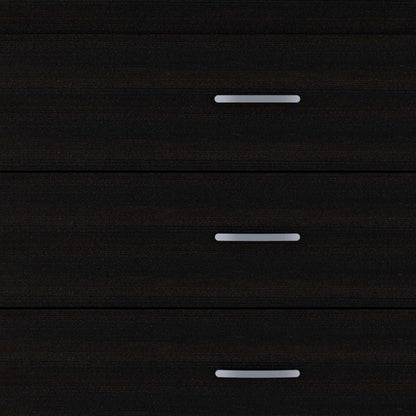 32" Black Three Drawer Dresser