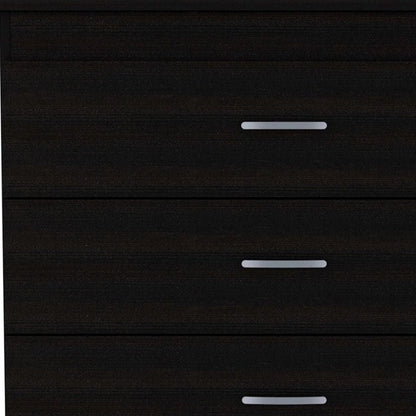 32" Black Wood Three Drawer Dresser