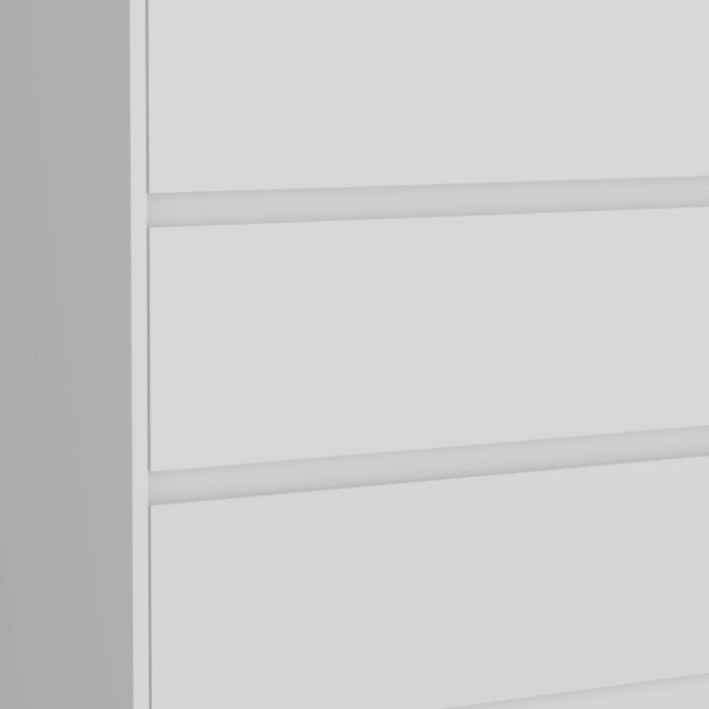 34" White Three Drawer Dresser