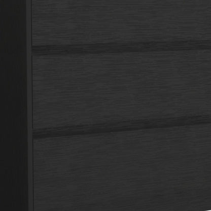 34" Black Three Drawer Dresser