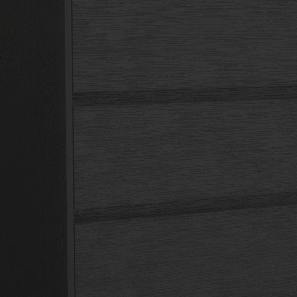 34" Black Three Drawer Dresser