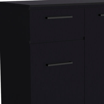 36" Black Drawer Combo Dresser