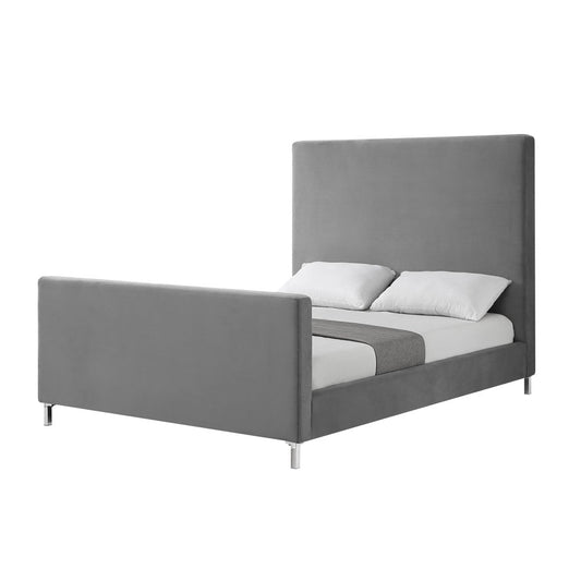 Hunter Green Solid Wood Queen Upholstered Velvet Bed