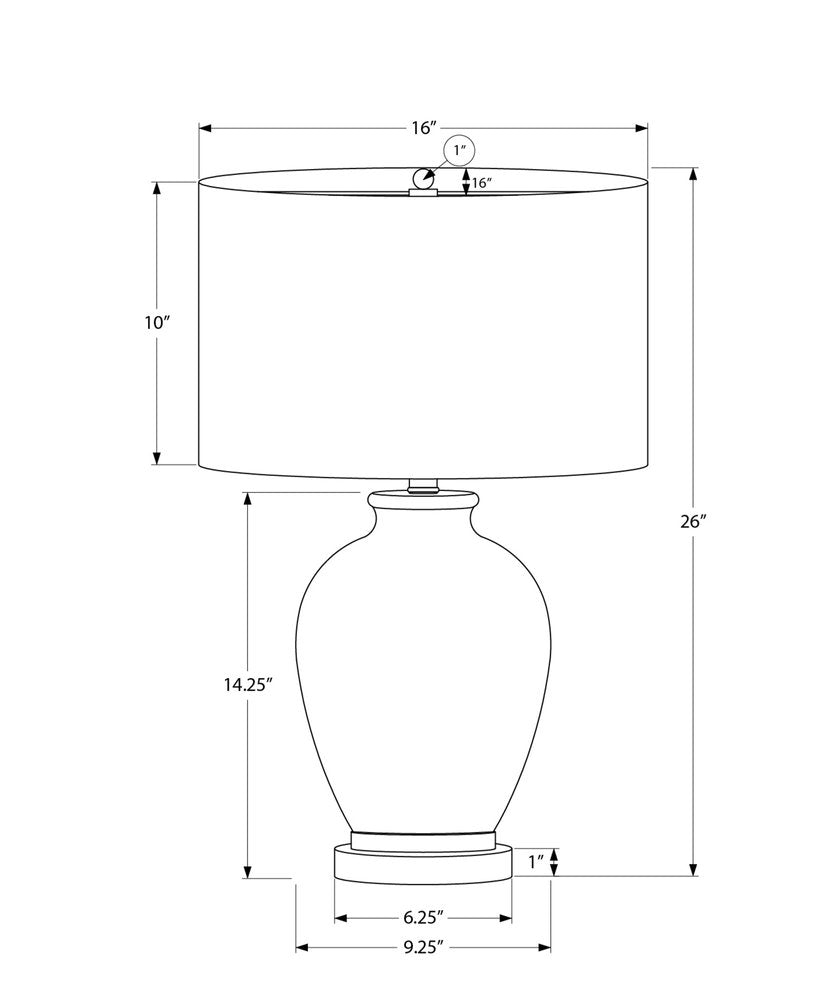 26" Gold and Ivory Ceramic Urn Table Lamp With Cream Drum Shade