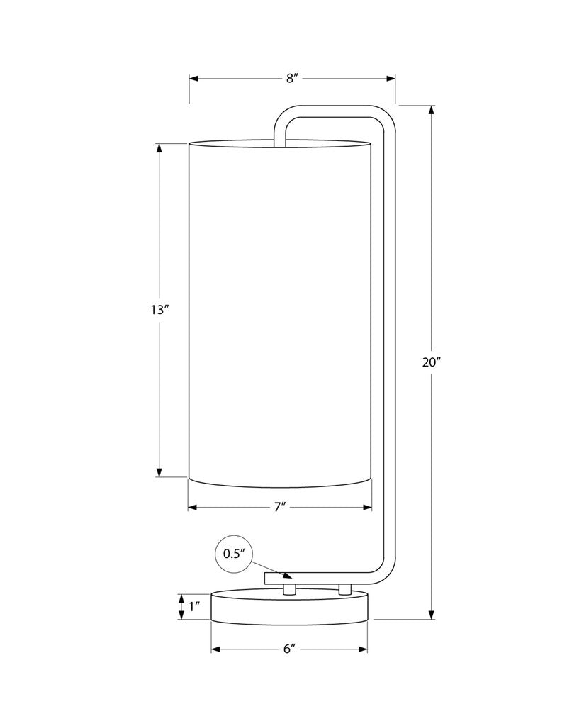 20" Gold and White Marble Round Arched Table Lamp With Ivory Drum Shade