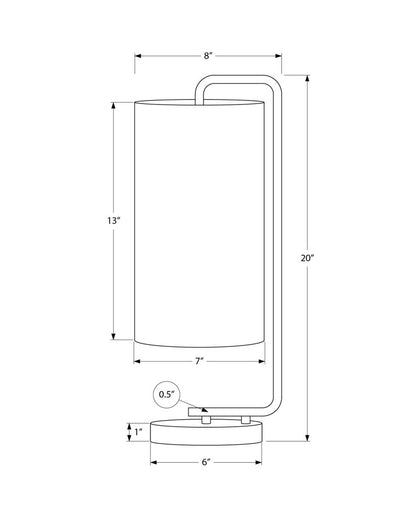 20" Gold and White Marble Round Arched Table Lamp With Ivory Drum Shade
