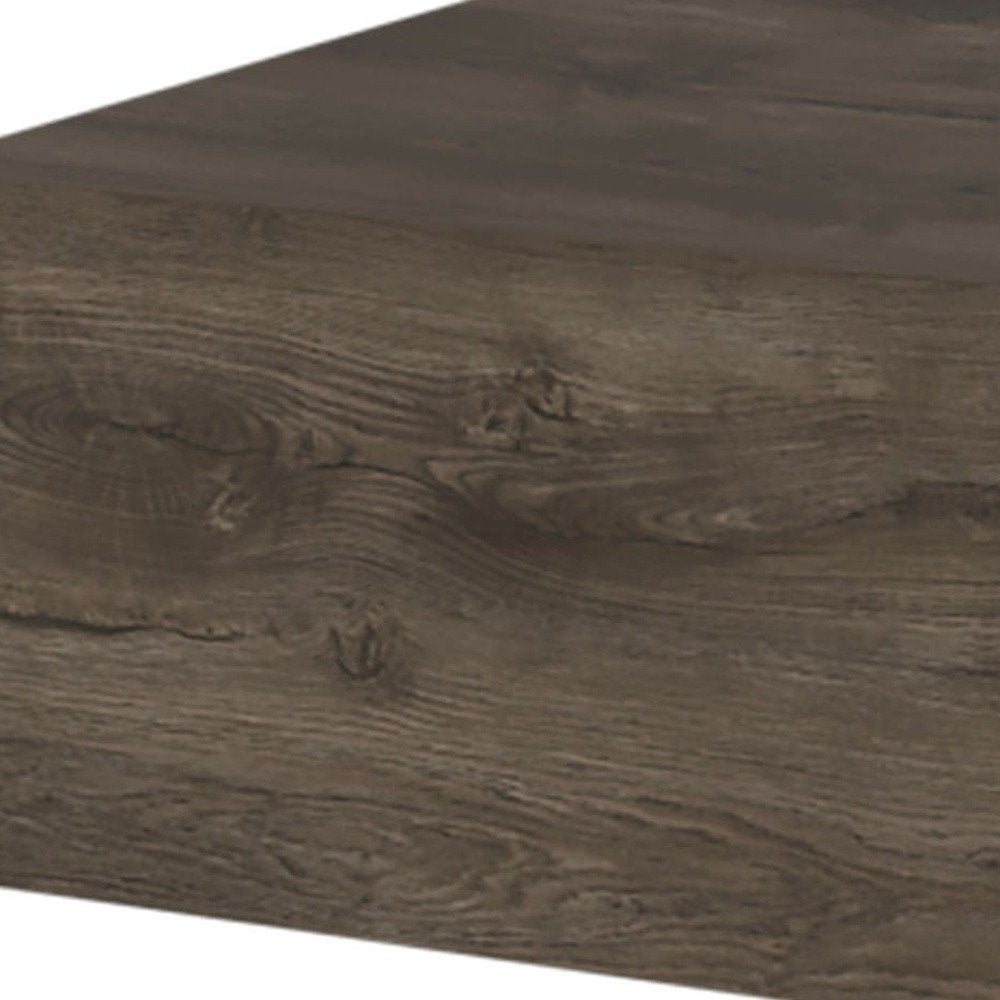 16" Brown Wood One Drawer Floating Nightstand