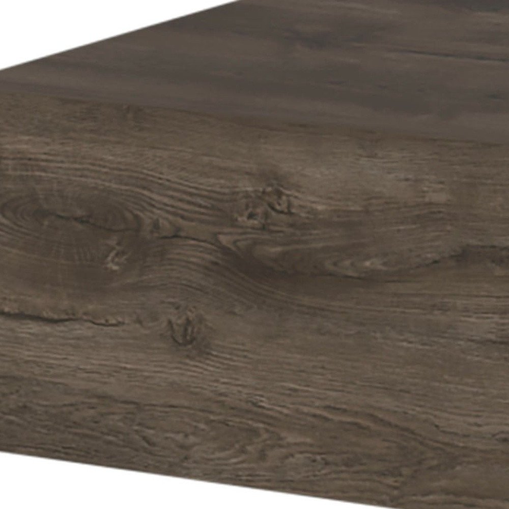 16" Brown Wood One Drawer Floating Nightstand