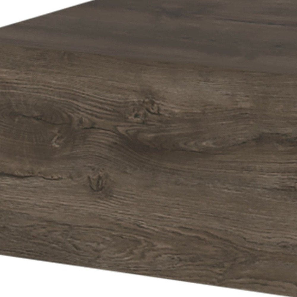 16" Brown Wood One Drawer Floating Nightstand