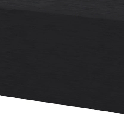 16" Black Wood One Drawer Floating Nightstand