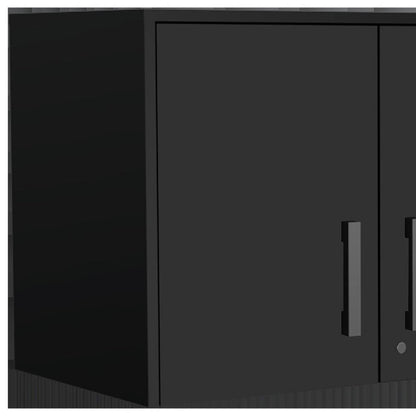 28" Black Wall mounted Accent Cabinet With Four Shelves
