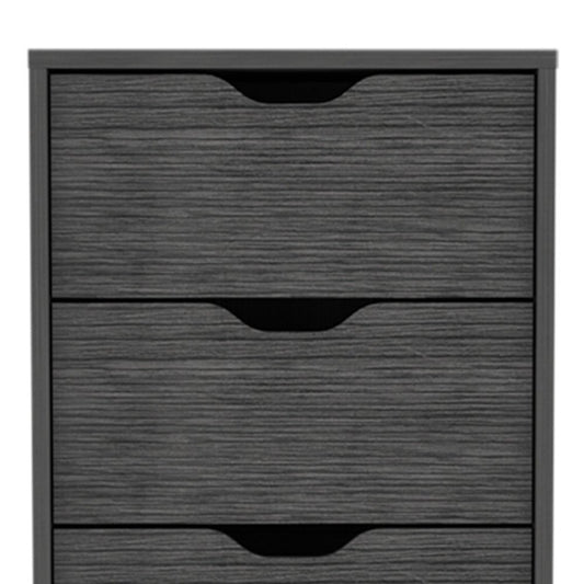 18" Gray Five Drawer Standard Chest