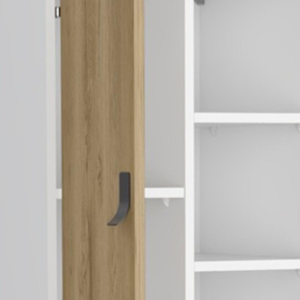 20" White and Natural Two Drawer Chest