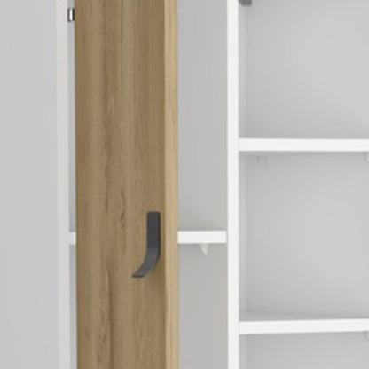 20" White and Natural Two Drawer Chest