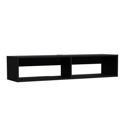 48" Black Floating Mount Entertainment Center