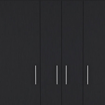 59" Black Two Drawer Combo Dresser