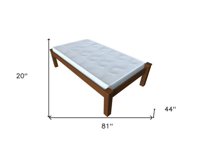 Brown Solid Wood Twin Bed Frame