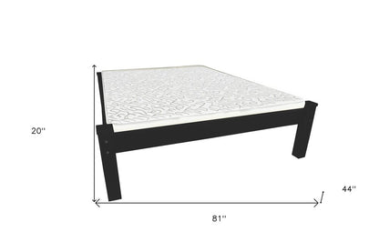 Black Solid Wood Twin Bed Frame