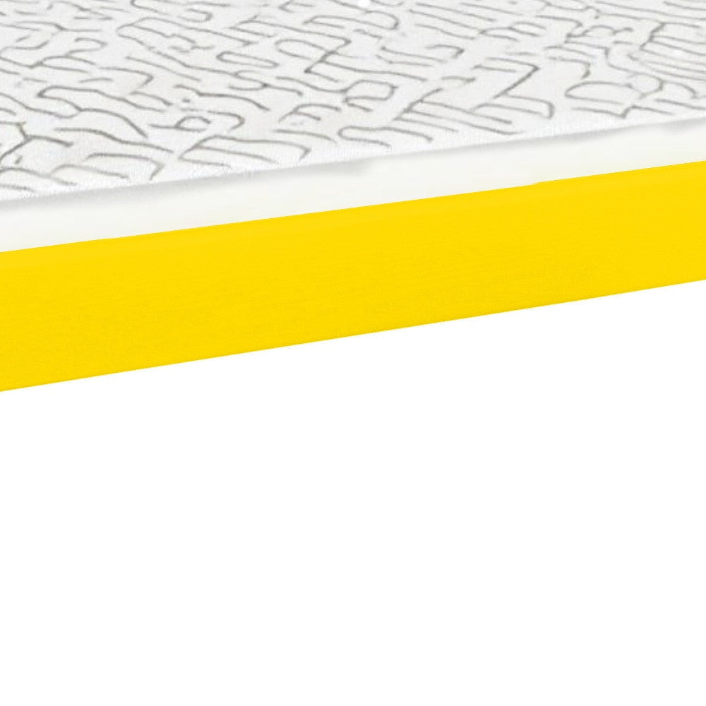 Canary Yellow Solid Wood Twin Bed Frame