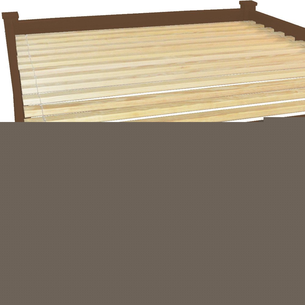 Brown Solid Wood Twin Bed Frame