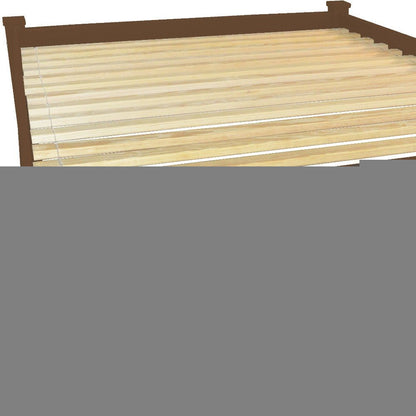 Brown Solid Wood Twin Bed Frame