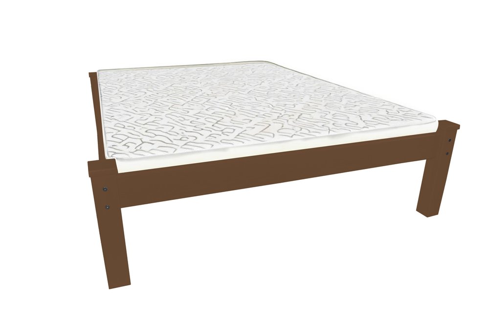 Brown Solid Wood Twin Bed Frame