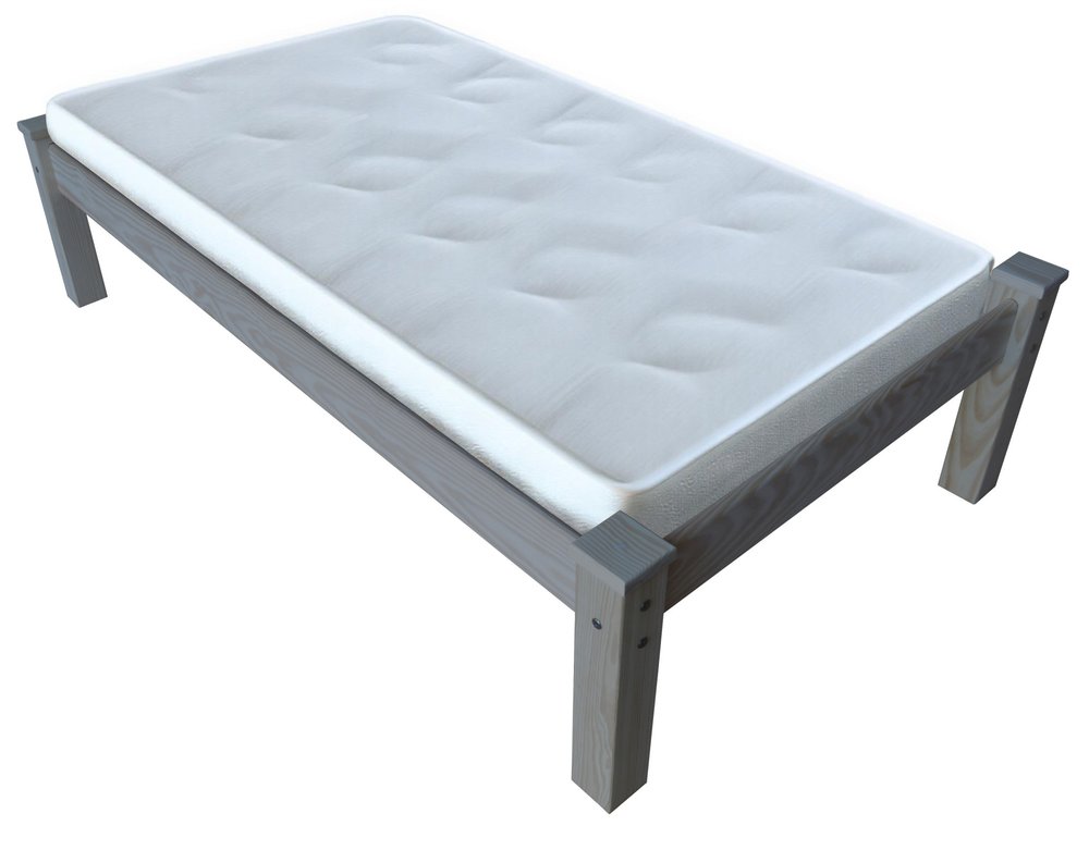 Gray Solid Wood Twin Bed Frame