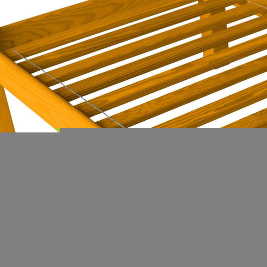Yellow Solid Wood Twin Bed Frame