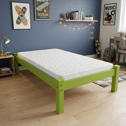 Lime Green Solid Wood Twin Bed Frame