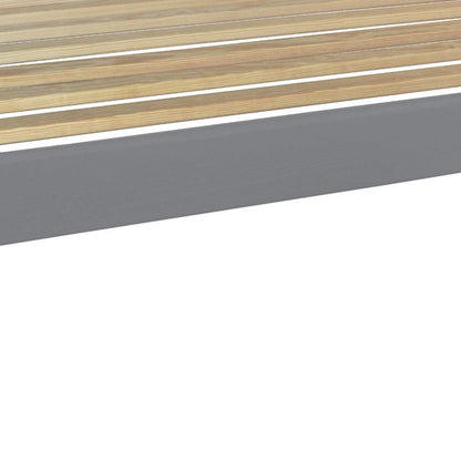 Gray Solid Wood Full Bed Frame