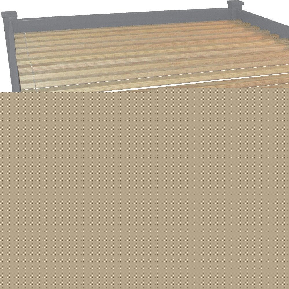 Gray Solid Wood Full Bed Frame