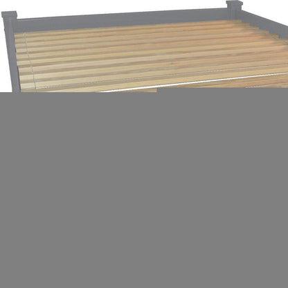 Gray Solid Wood Full Bed Frame