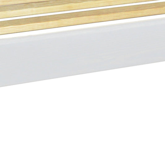 White Solid Wood Full Bed Frame