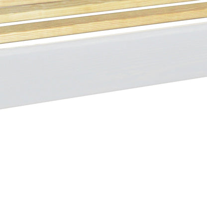 White Solid Wood Full Bed Frame