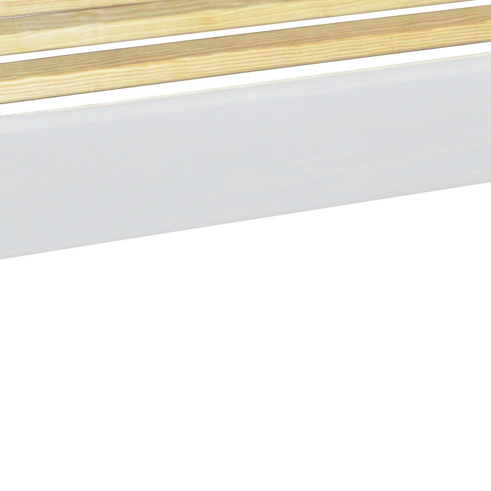 White Solid Wood Full Bed Frame